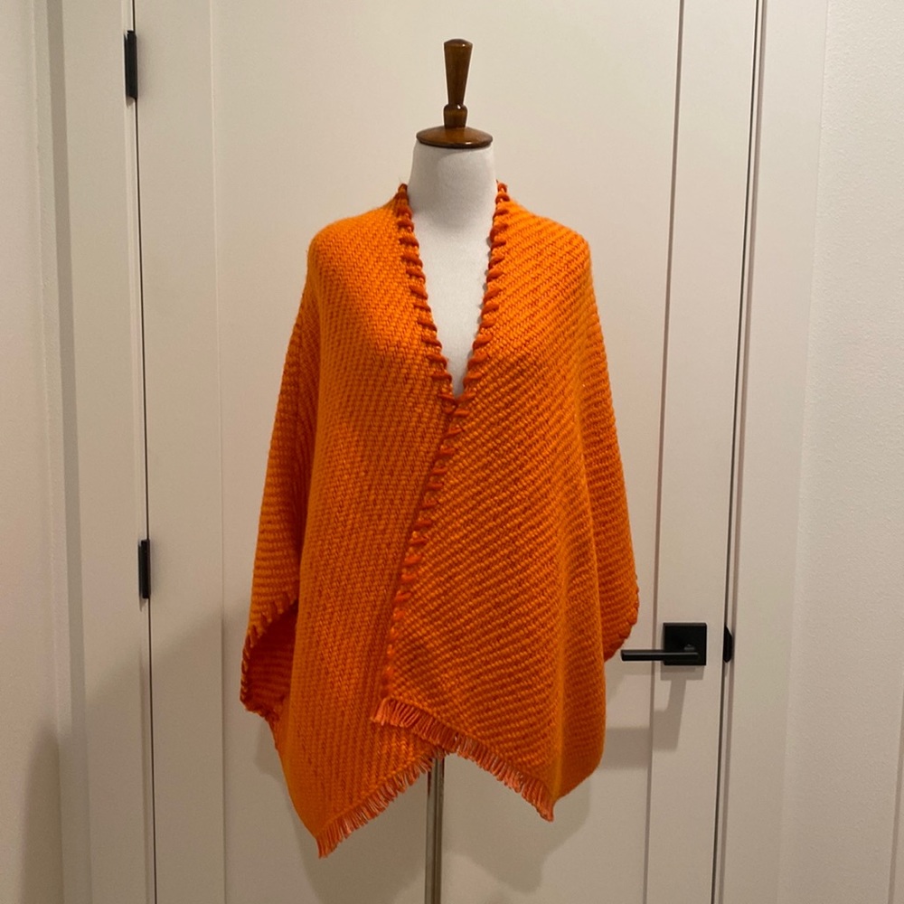 WEHVE orange poncho nwt